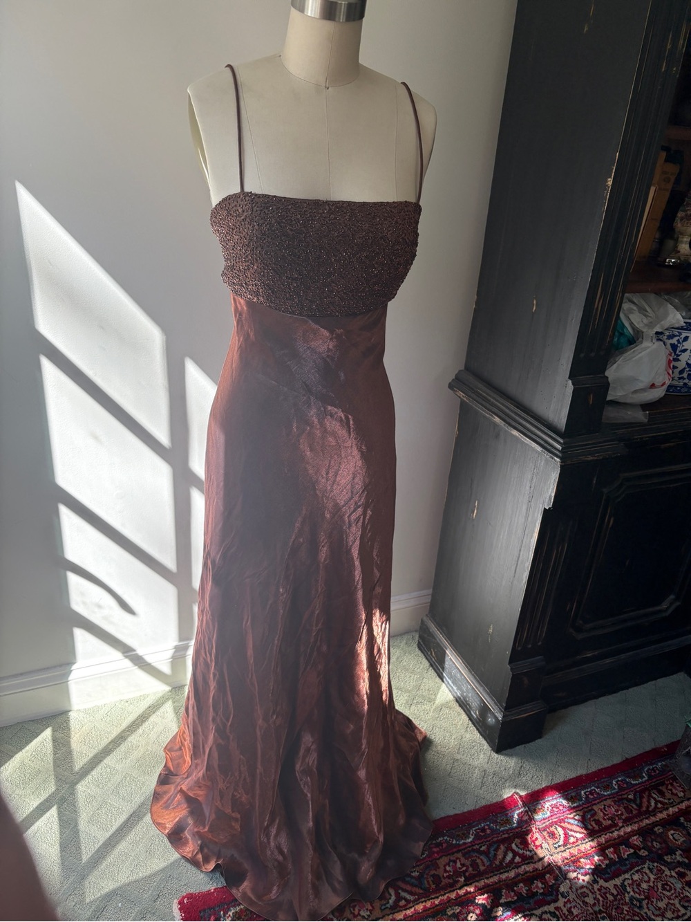 Vintage Brown Prom Dress